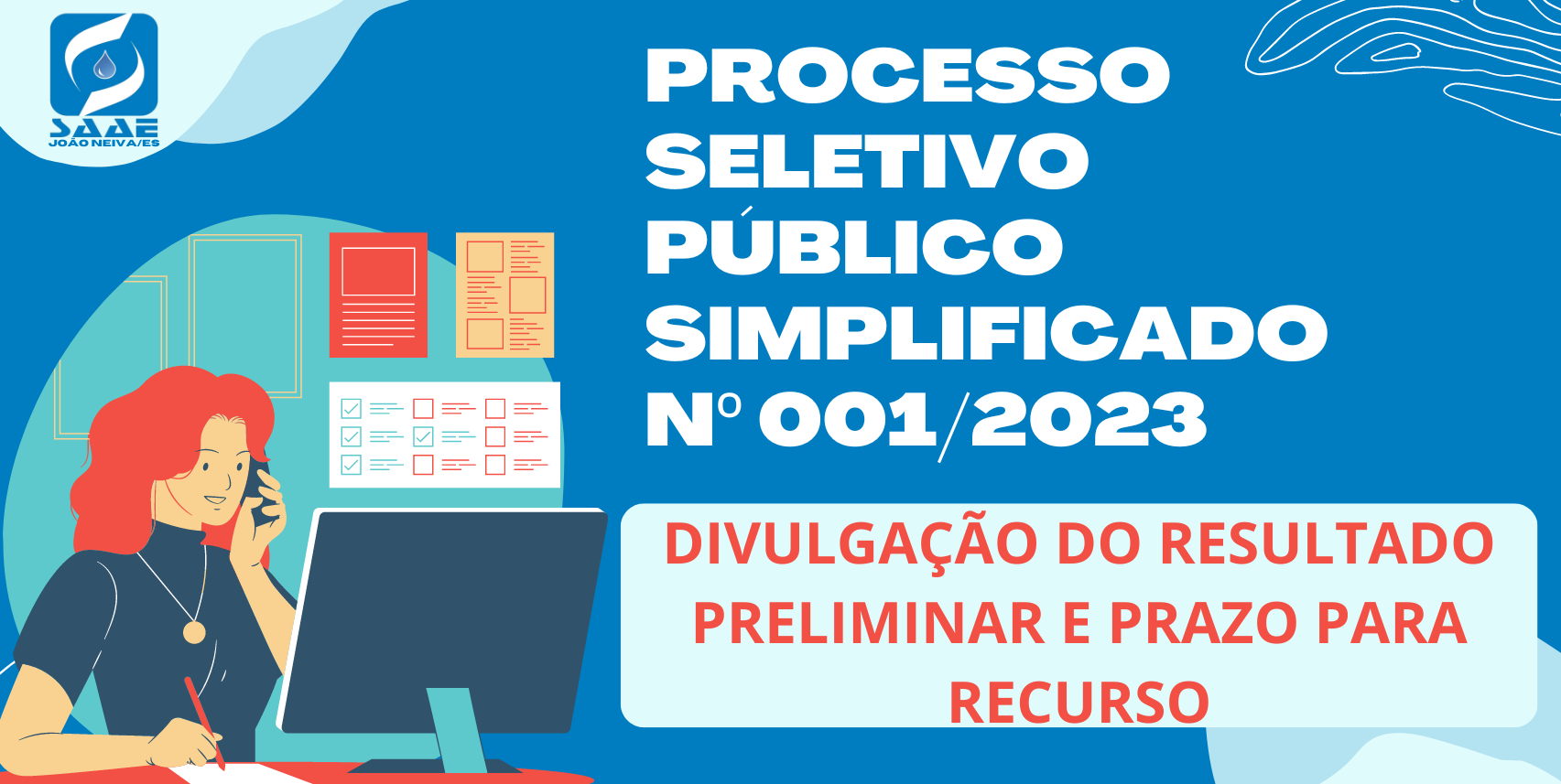 RESULTADO PRELIMINAR - PROCESSO SELETIVO PÚBLICO SIMPLIFICADO Nº 001/2023